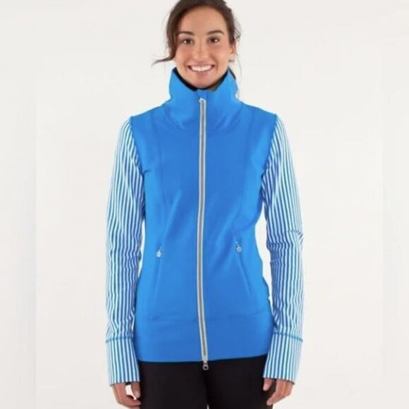 Lululemon Daily Yoga Jacket Beaming Blue Size 6 - Picture 1 of 4